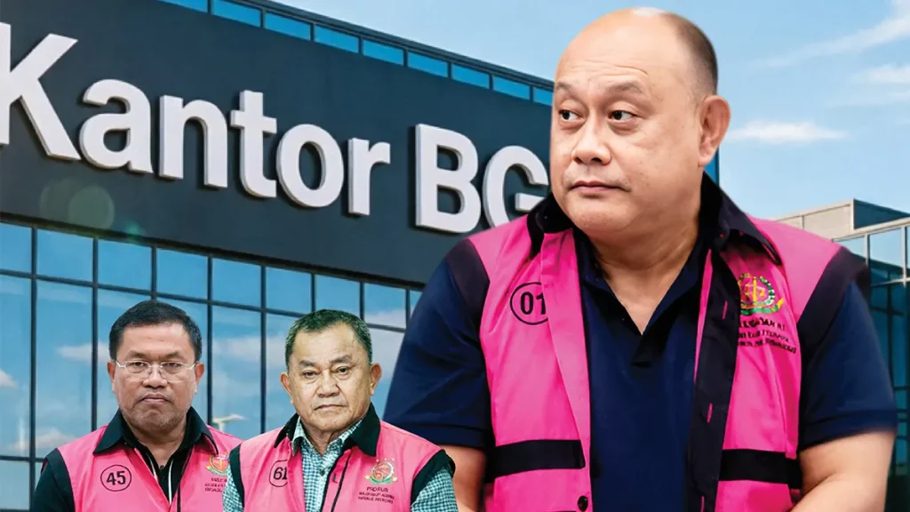Tiga tersangka korupsi tata kelola program MBG dari unsur pimpinan BGN, yaitu Dadan Hindayana, Sony Sonjaya, dan Lodewyk Pusung