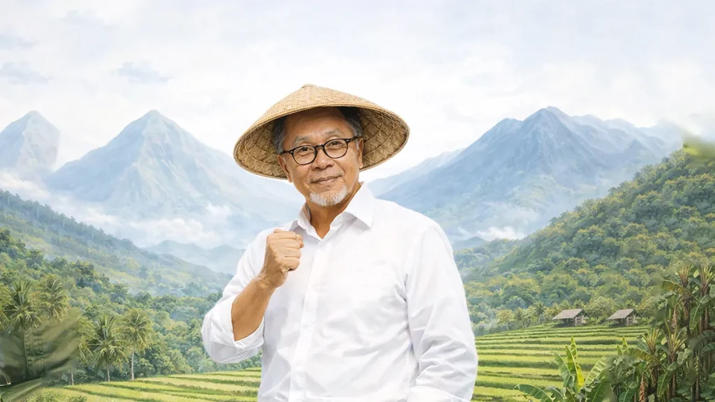 Zulkifili Hasan dengan background alam